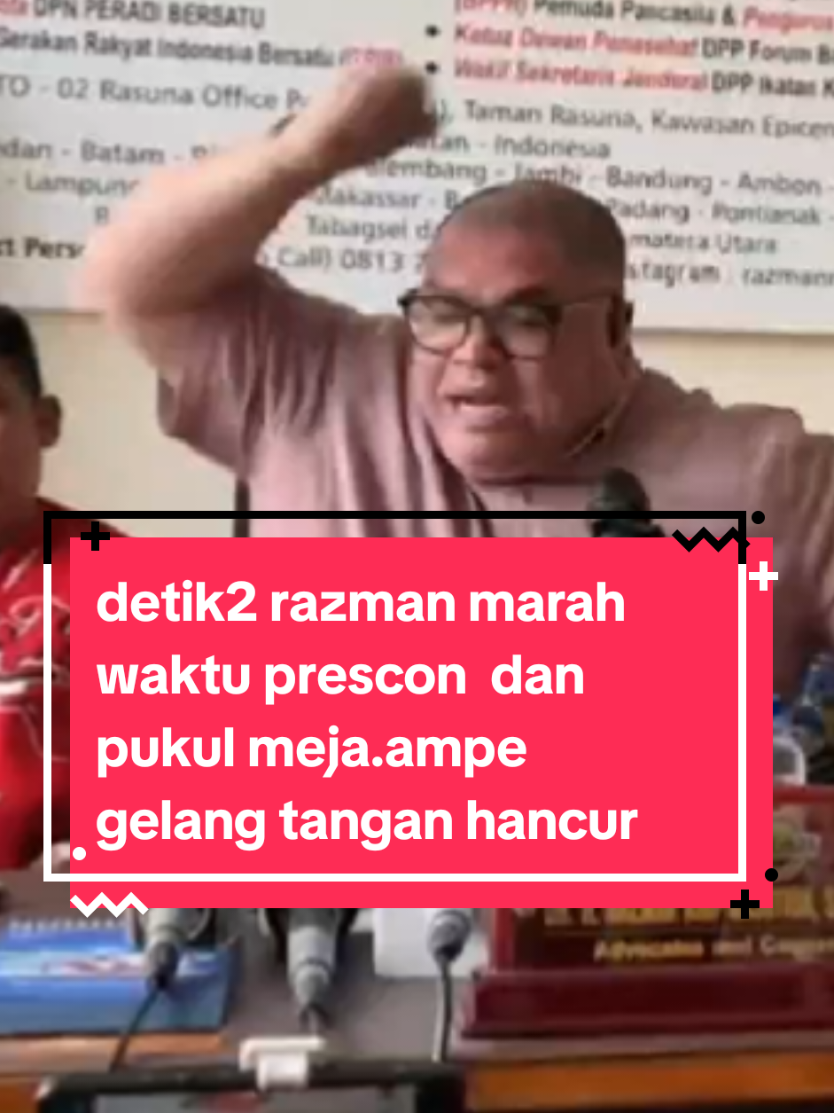 detik2 razman marah waktu prescon  dan pukul meja.ampe gelang tangan hancur. #hotmanparis #novi #zanzabella #dennysumargo #pratiwinoviyanthi #farhatabbas #hotmanparis #agus #viralvideo #viral #fyppppppppppppppppppppppp #tiktok #novi #rdlaw #trendingvideo #trending #fypage #foryou #fypシ゚ #fyp#razman 