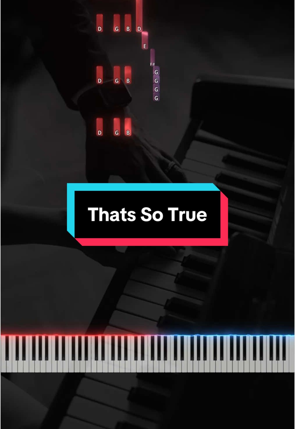 That’s So True - Gracie Abram’s #fyp #tutorial #piano #satisfying 