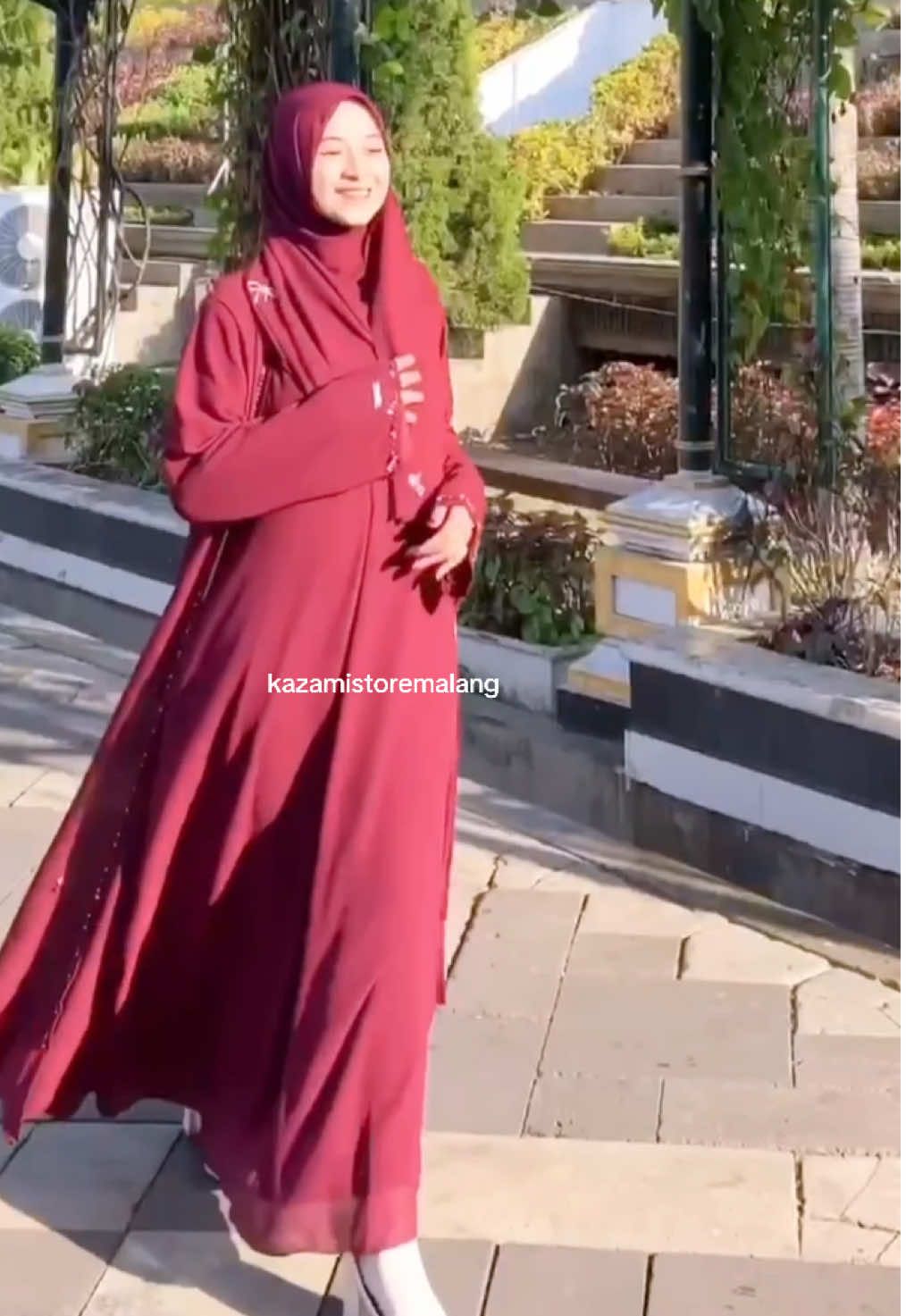 Mahreen Royale Maroon 🌹  #ootdhijab #abaya #abayastyle 