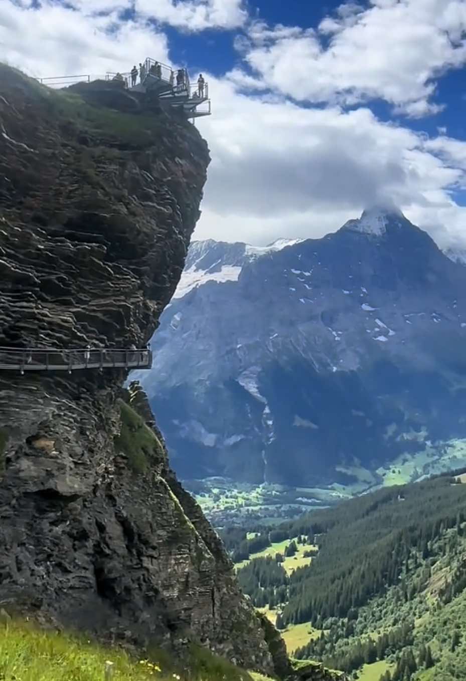 This is Grindelwald-First in Switzerland #mountain #landscape #travel #switzerland #foryoupage❤️❤️ 