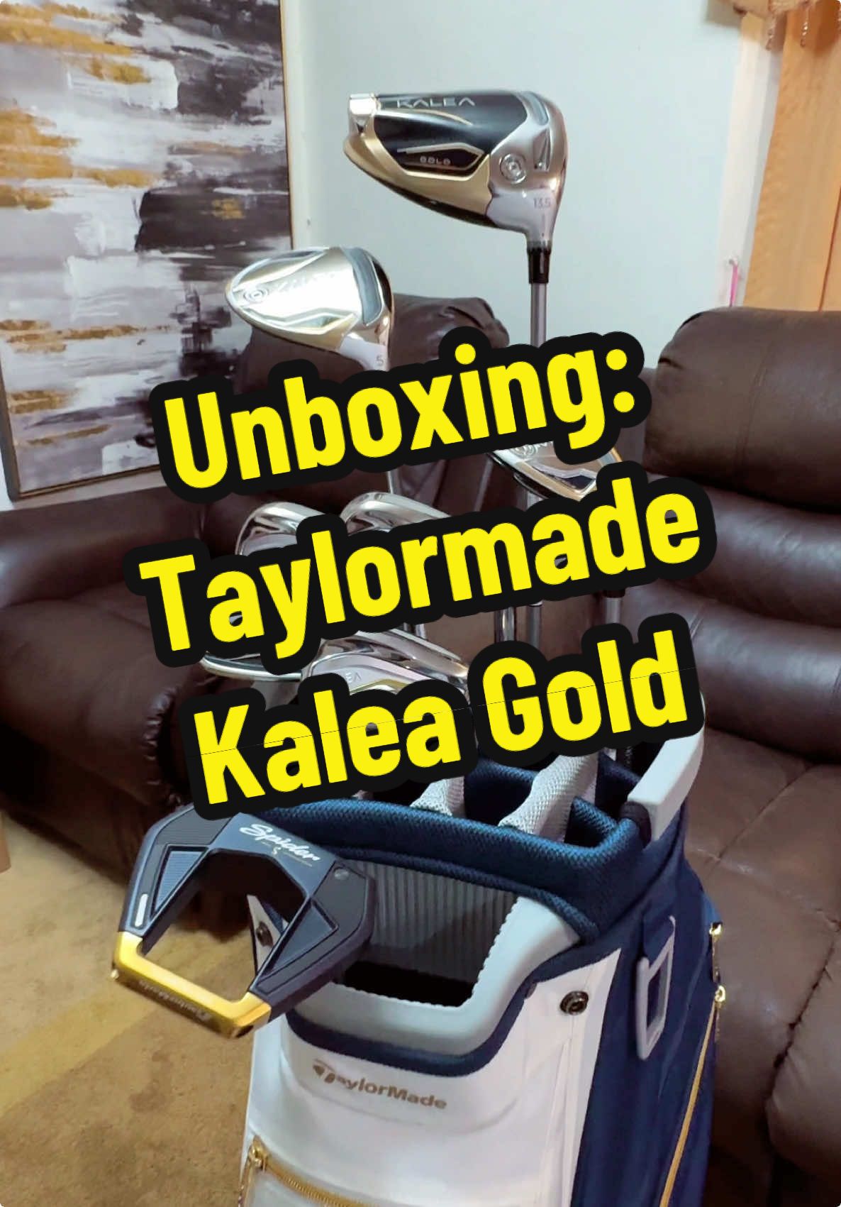 So excited for my first golf clubs! 🥰 Obsessed with the beauty of this Taylormade Kalea Gold set 😍. These are even more beautiful than I imagined! ✨ Absolutely stunning! Let the golfing adventures begin ⛳️🏌️‍♂️ #golf #taylormade #kaleagold #taylormadegolf #golftiktok #golftraining #golflife #womensgolf #taylormadekaleagold #unboxing 