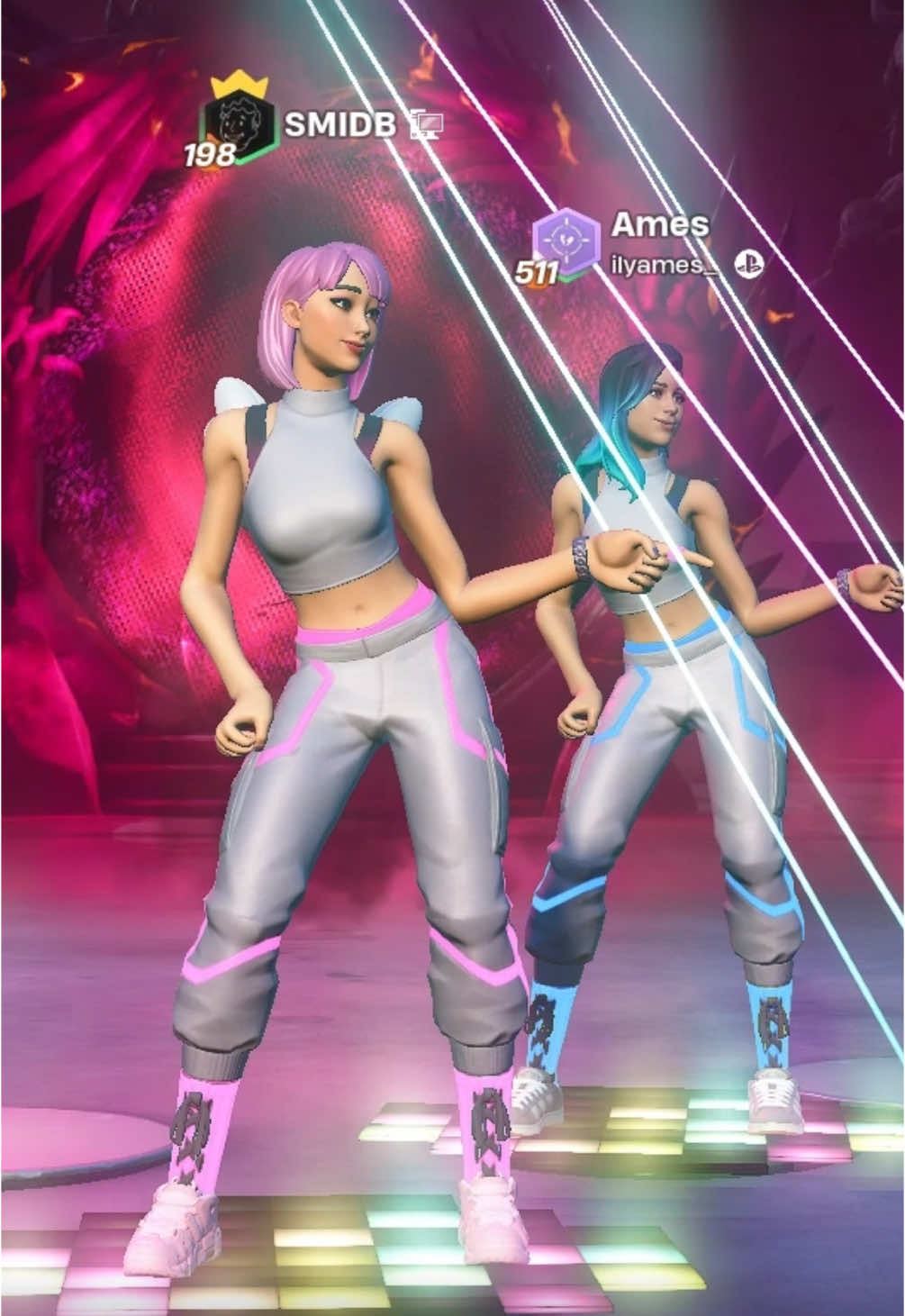 Boogie Wonderland🩷 {TC: Me}  With @SRN Ames 🏹🩵  #fyp #fortnite #fortnitetrend #trend #fortnitevideo #myduo #boogiewonderland #duo 