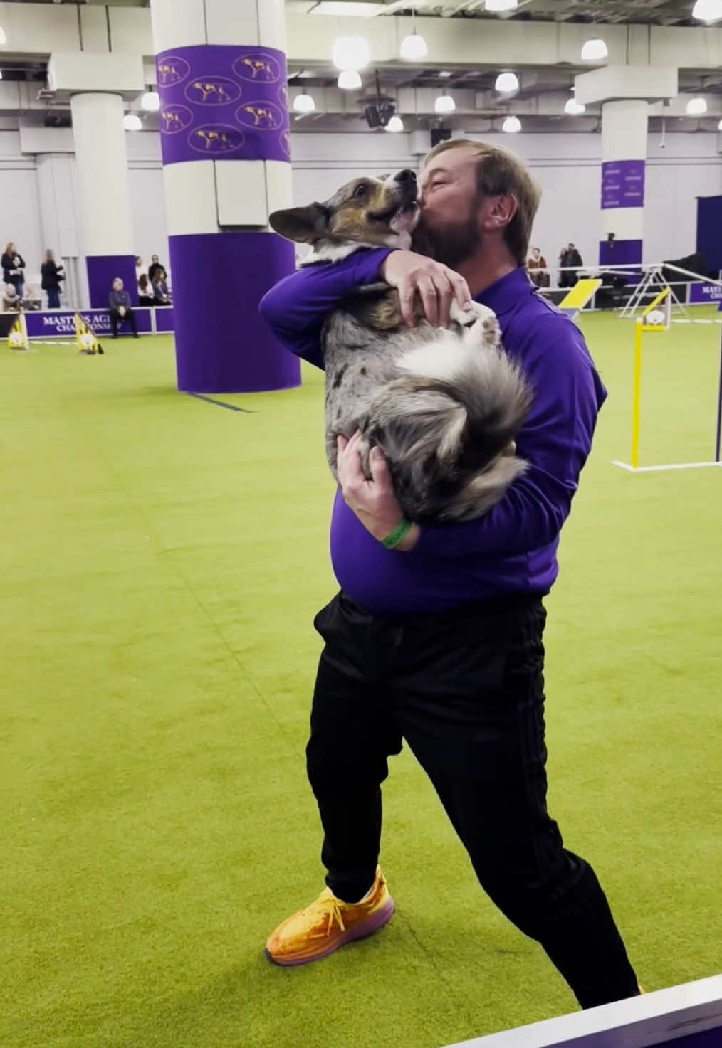 We've painted the Javits Center purple! 💜 The #WestminsterDogShow has taken over New York City! 