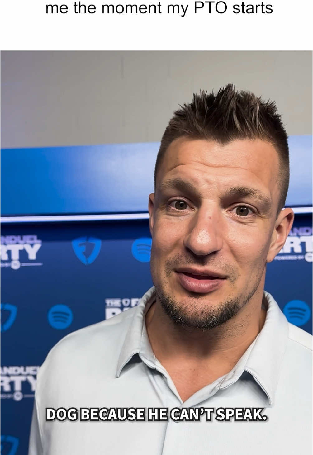 #Gronk’s plans for when the #NFL season is over after this weekend are a little too relatable 😂  #SuperBowl #NewOrleans @FanDuel @Spotify @NFL 