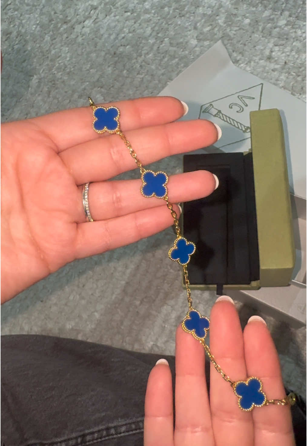 My something blue #vancleefarpels #bracelet #alhambra 