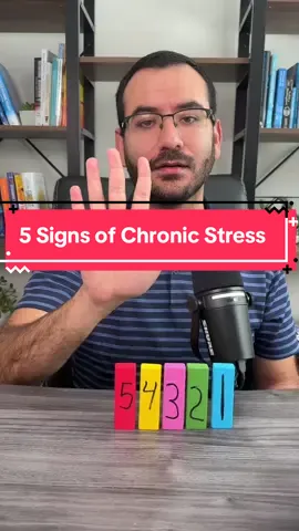 5 Signs of Chronic Stress. #stressed #burntout #feelingstressed #chronicstress #stressmanagement #feelingdrained #stress 