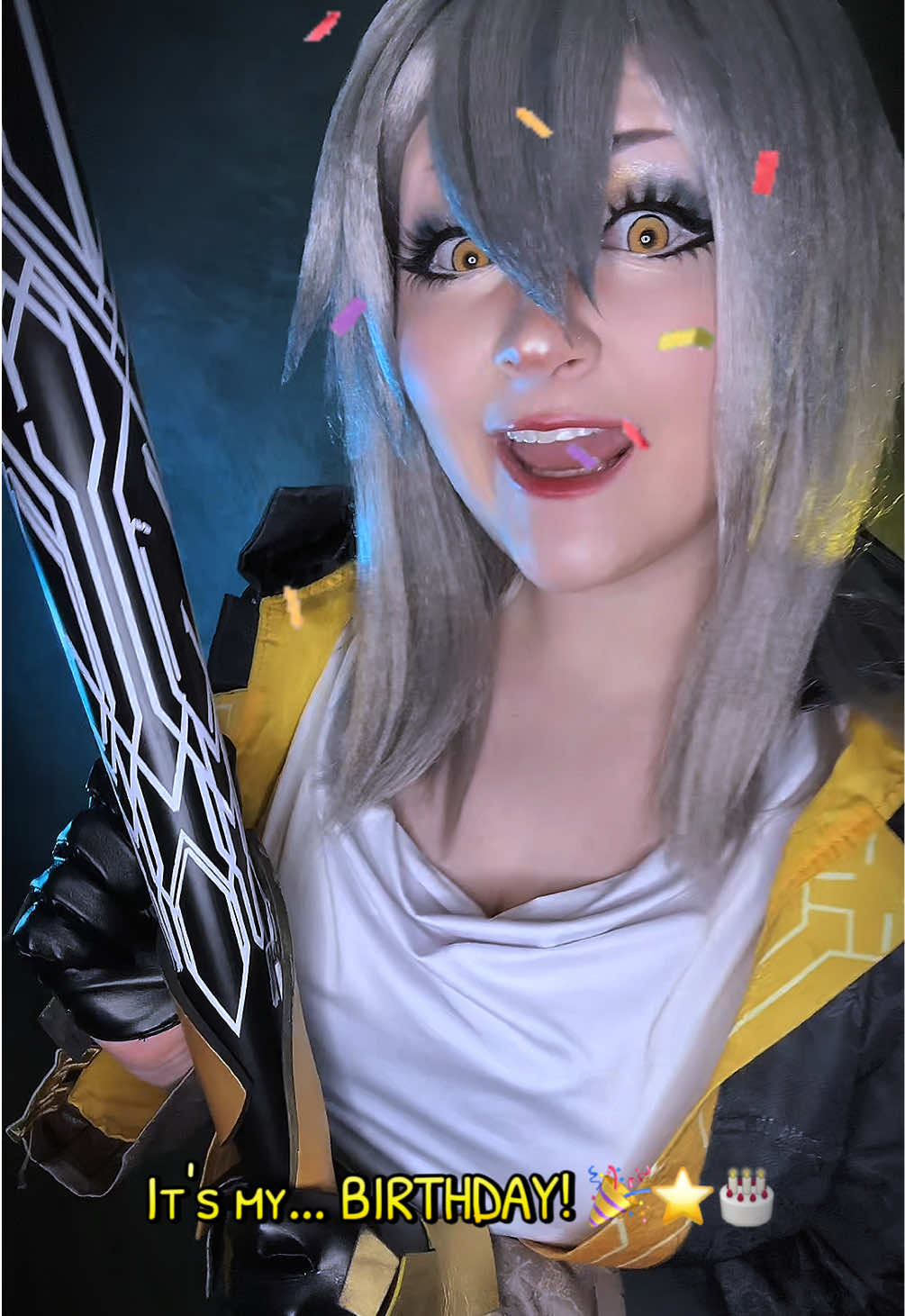 Today's my BIRTHDAY!!! 🎉🎂🎁 Thank you all for everything you've done for me throughout the years (>ω<)🖤💛 #cosplay #cosplaygirl #femalecosplayer #birthday #hsr #hsrcosplay #HonkaiStarRail #honkaistarrailcosplay #stelle #stellecosplay #videogame #GamerGirl #videogamecosplay 