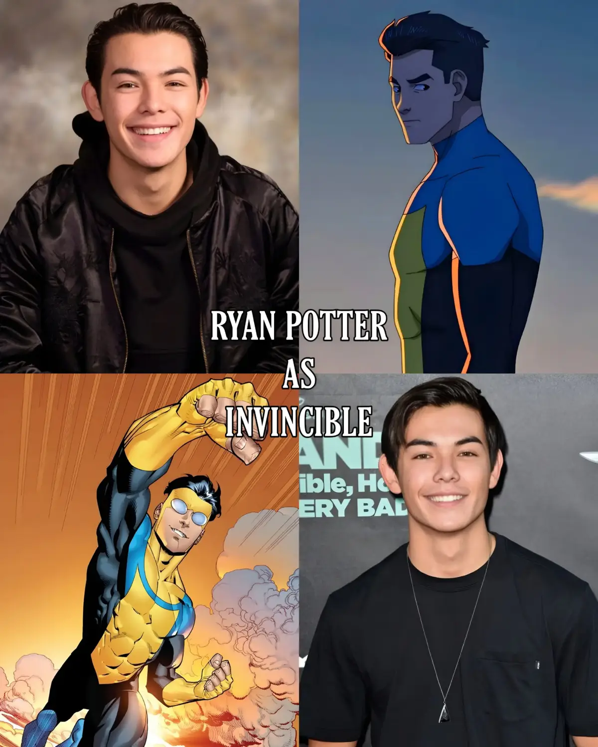 My Invincible fancast #invincible #markgrayson #ryanpotter #omniman #johnhamm #atomeve #abigailcowen #allenthealien #johncena #cecilstedman #edharris #conquest #jksimmons #battlebeast #jasonmamoa #angstromlevy #sterlingkbrown #thragg #jeffreydeanmorgan #amberbennet #ayoedebiri #anissa #sashacalle #rexsplode #brentontwaites #robot #paulbettany #debbiegrayson #mingnawen #theimmortal #lievschrieber #artrosenbaum #markrylance #fancast #liveaction #foru #fyp 