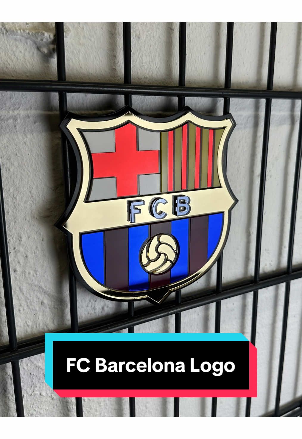 FC Barcelona Logo: Which club next?🤔 #acrylicsigns #lasercut #SmallBusiness #businessowner #acrylicart #logodesigner #asmr #xtool #fcbarcelona 