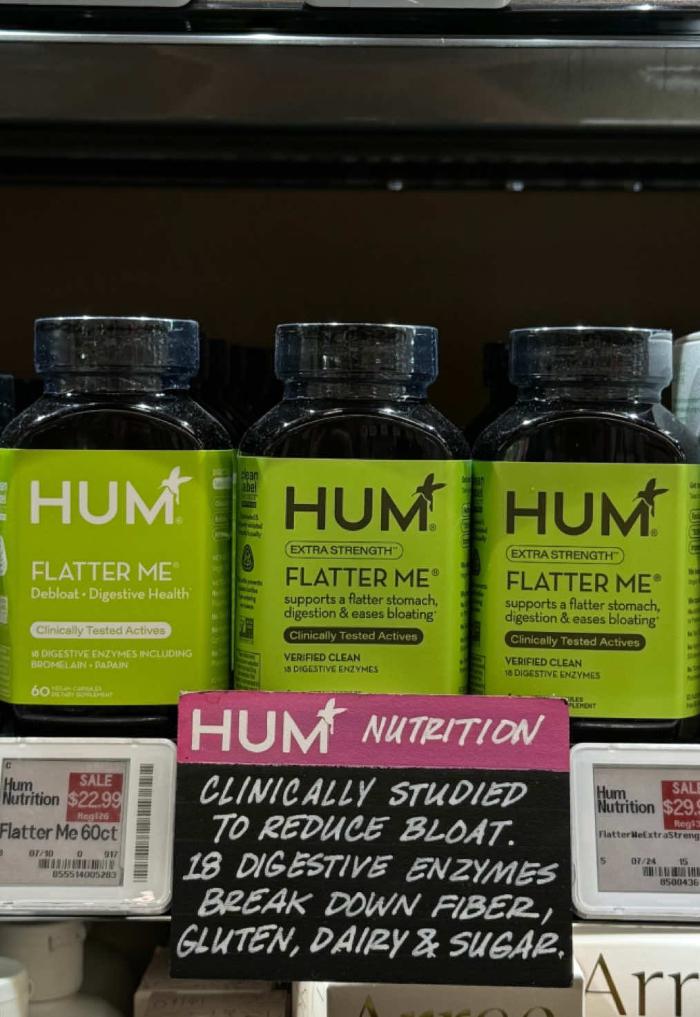 6,400+ 5-star reviews don't lie. Our community swears by our OG digestive enzyme formula, the secret behind every product in our Flatter Me lineup. 👀 Available at @Sprouts Farmers Market, @target, @Erewhon Market and humnutrition.com. #digestion #digestiveenzymes #bloating #bloatingtips #debloat #flatterme #reviews #testimonials 
