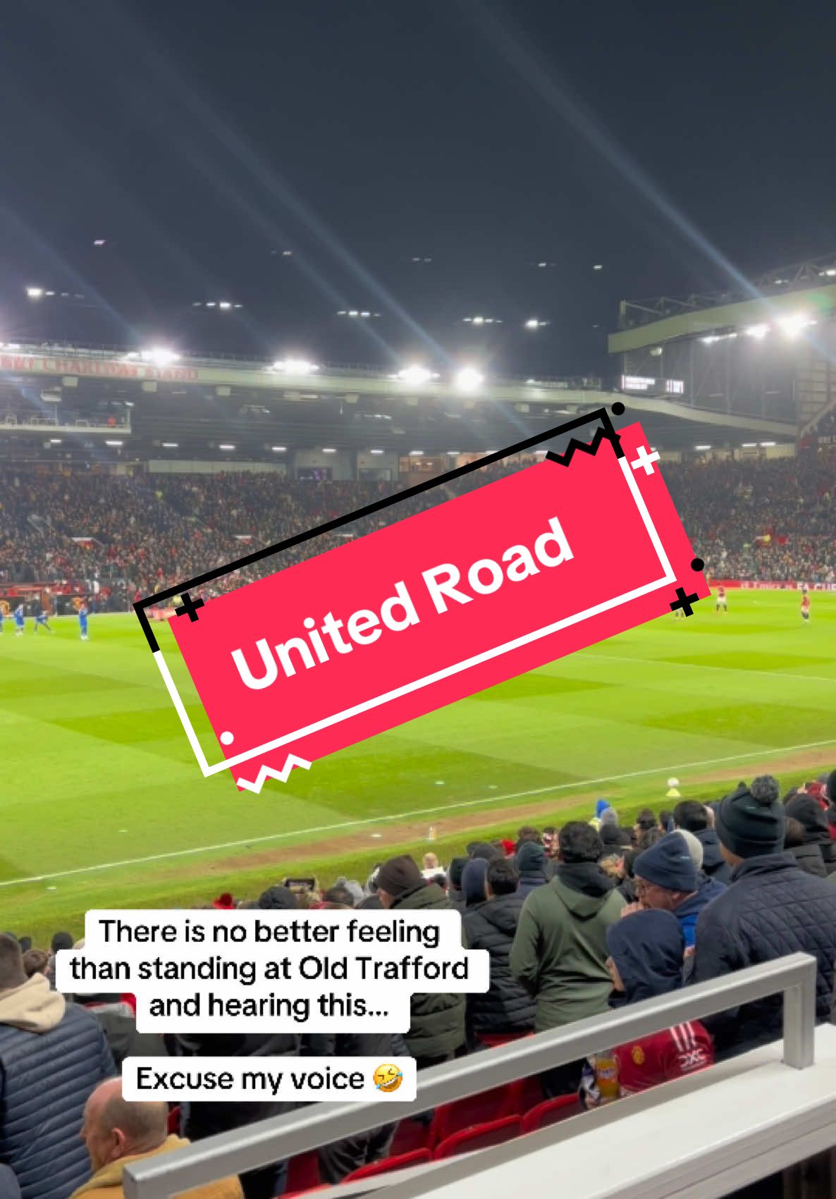 “Take me home, United Road”  Gives us goosebumps every single time.  @Manchester United  #oldtrafford #manchesterunited #takemehome #unitedroad #song 