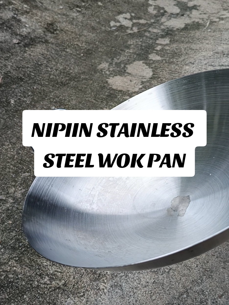 NGIPIN 36/38/43/50CM LARGE-CAPACITY STAINLESS STEEL WOK WITH DOUBLE HANDLE HOTEL RESTAURANT FRYING PAN #nipiin #nipiinwokpan #stainlesssteelwokpan #fryingpan #household #homesupply #fyppppppppppppppppppppppp #foryoupage 