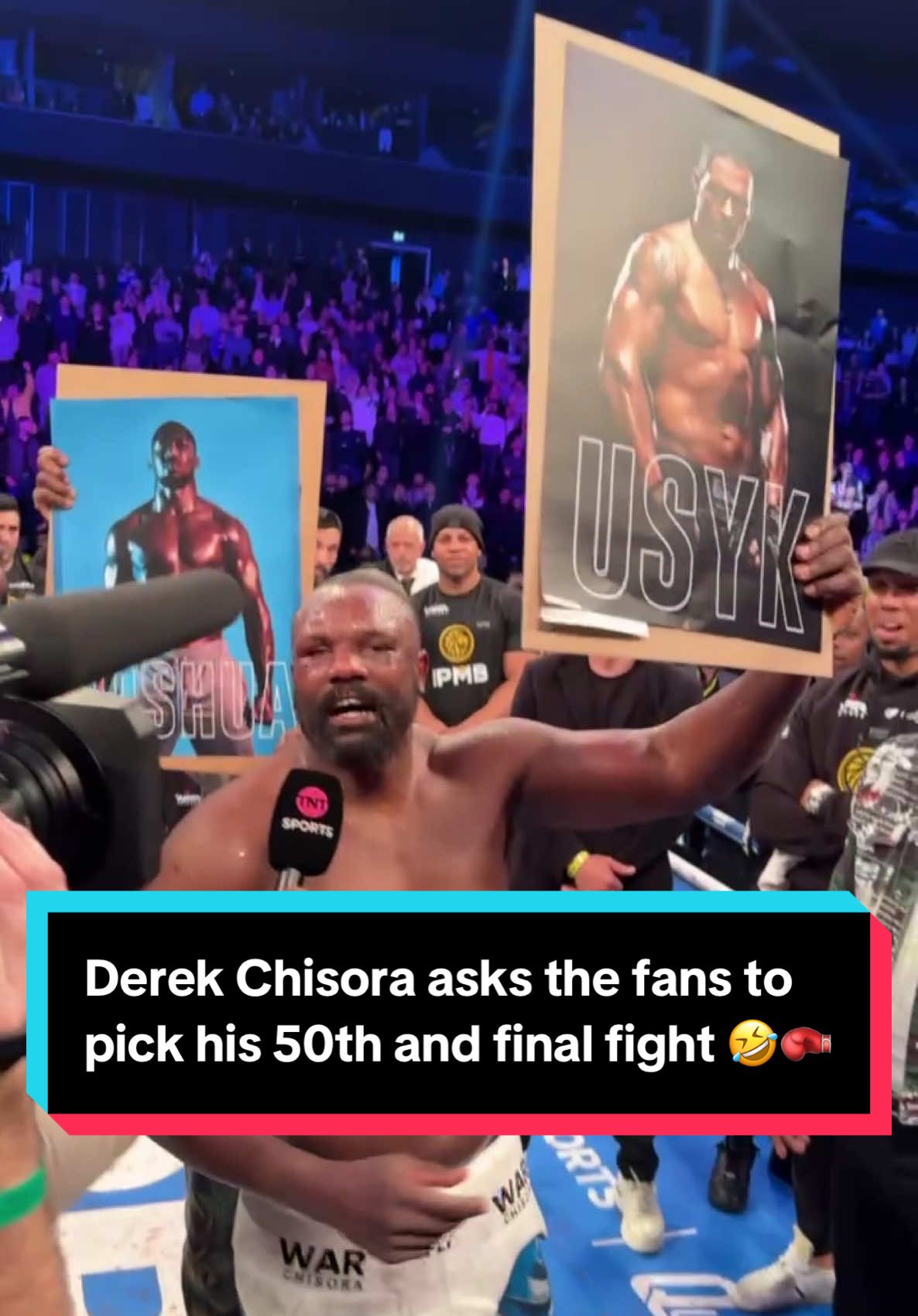 With the help of Skepta, Tinie Tempah, and Lethal Bizzle… Derek Chisora asks the fans to pick his 50th and final fight 🤣🥊 #ChisoraWallin #boxing #fight #ko #knockout #UFC #mma #tinietempah #lethalbizzle #skepta #derekchisora #anthonyjoshua #usyk 