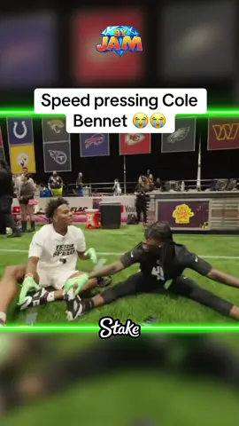 Speed pressing Cole Bennett 😭😭 #speed #superbowlLIX #flagfootball #football #fyp #colebennett 