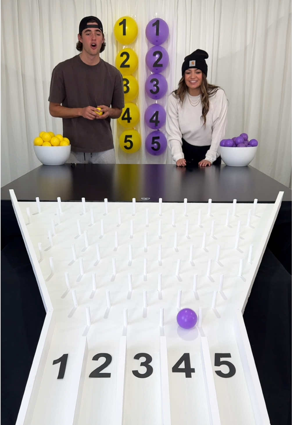 First to pop all five balloons wins! Plinko Edition! #plinko #number #game 