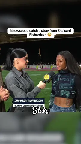 Ishowspeed catch a stray from Sha’carri  Richardson 😳 