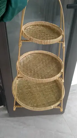 Kệ 3 tầng mẹt cật tre. xài bao bền  #rổ_tre #đan_lát #bamboo #kệ_tre 
