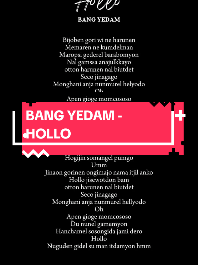 BANG YEDAM - HOLLO  #bangyedam #holo #ost #studygroup 