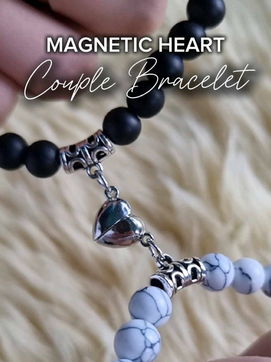 Couple Bracelet Magnetic Couple Bracelet gift ideas for couple #couplebracelet #fyp #foryou #magneticbracelets #beadbracelet 