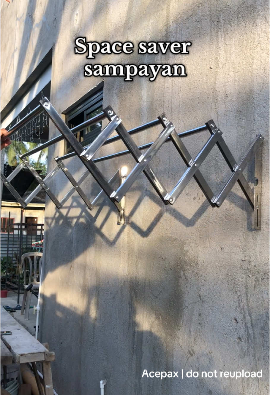 Wall mounted folding sampayan. #clothesdryingrack #sampayanfoldable #sampayanngdamit #wallmountedclothrack 
