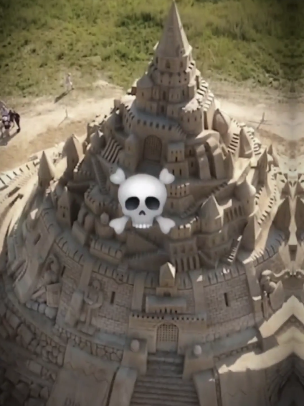 Sandcastle ☠️ / #edit #sandcastle #sandart #sand  #fyp #viral #trollface #skulledit #phonk #funk #phonkedit #skull #troll 