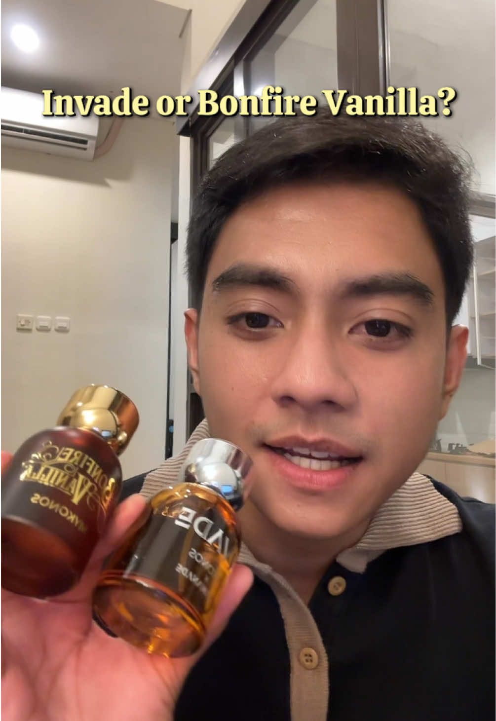 Kalian tim mana? Invade atau Bonfire Vanilla?  #rekomendasiparfum #parfumtiktok #perfumetiktok #parfumlokal #parfumcewek #parfumcowok #parfumviral #mykonos #invade #bonfirevanilla 