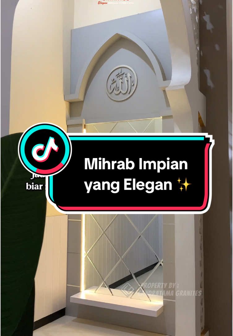 Salfok banget sama mushollanya! Nyaman & elegan banget, bikin makin nyaman dan khusyu' buat beribadah ✨  Candratama Granites - Jasa Pembuatan Interior Rumah, Mihrab Mushola Blitar dan se Jawa Timur dengan Bahan & Kualitas Terbaik #musholla #mihrab #backdrop #EleganBersamaCandratama #candratamagranites #PilihJasaInteriorProfesional #fyp #fypシ #interior #elegant 