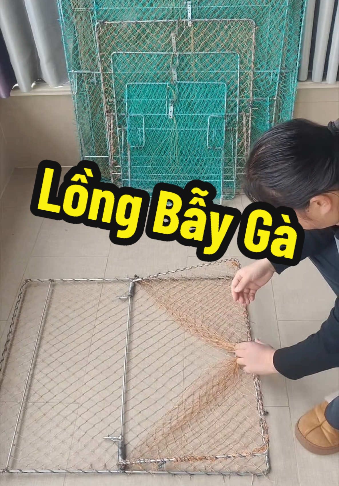 Lồng bẫy gà #longbaychim #metbayga #longbayga 