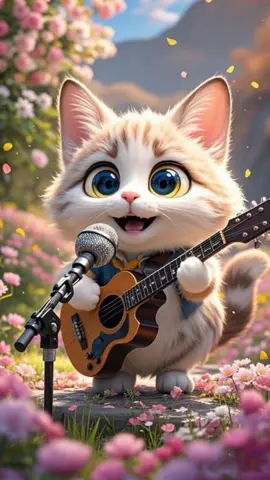 Cute Cats' Enchanting Musical Show #CuteCats#AnimalMusic#AIMusicVideos#CatTalent#FurryMusicians