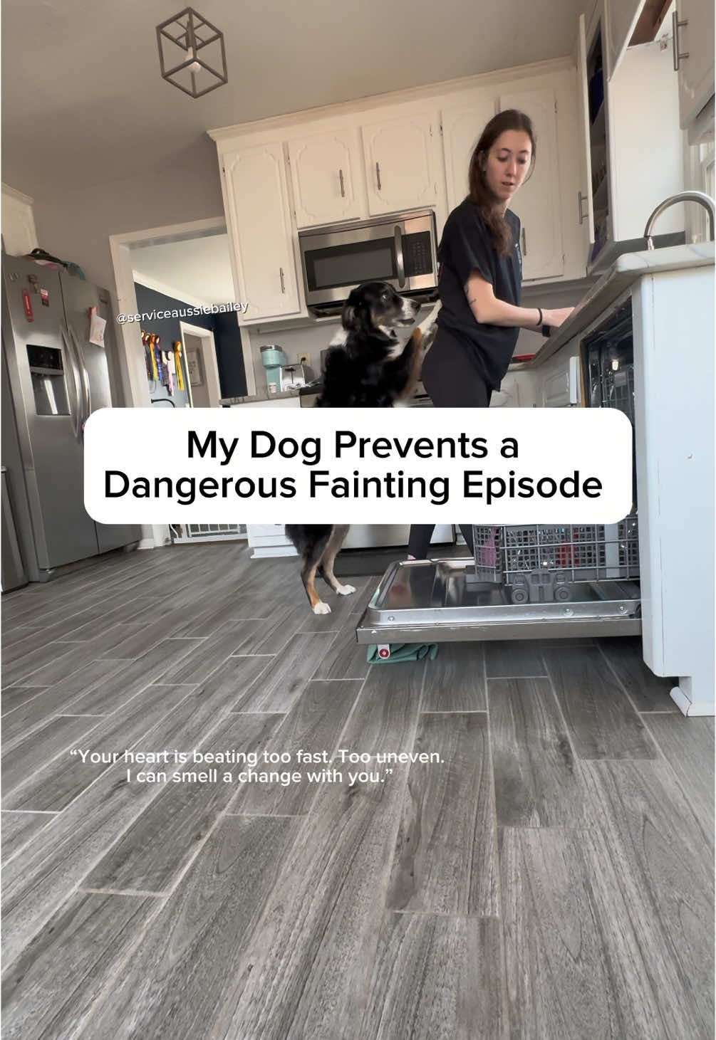 Chronic illnesses do not care if it’s your birthday. Nor do they care if you had been hoping to be able to just do the simple house chores that day. I’m so glad Bailey helped me through this episode and kept me safe throughout the rest of the day.  - #pots #servicedog #servicedogawareness #fyp #foryou #eds #ist #disabilityawarness #foryourpage #potssyndromeawareness 