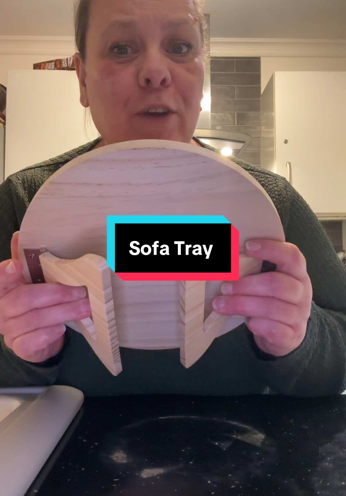 I couldn’t remember what an apple turnover was called & nearly fell over 🤦🏼‍♀️ Great video 🤣🤣 Mark loved his Sofa Armrest Table 👏🏼 #fyp #sofatable #snacktray #snacks #tray #TikTokShop #tiktokmademebuyit 