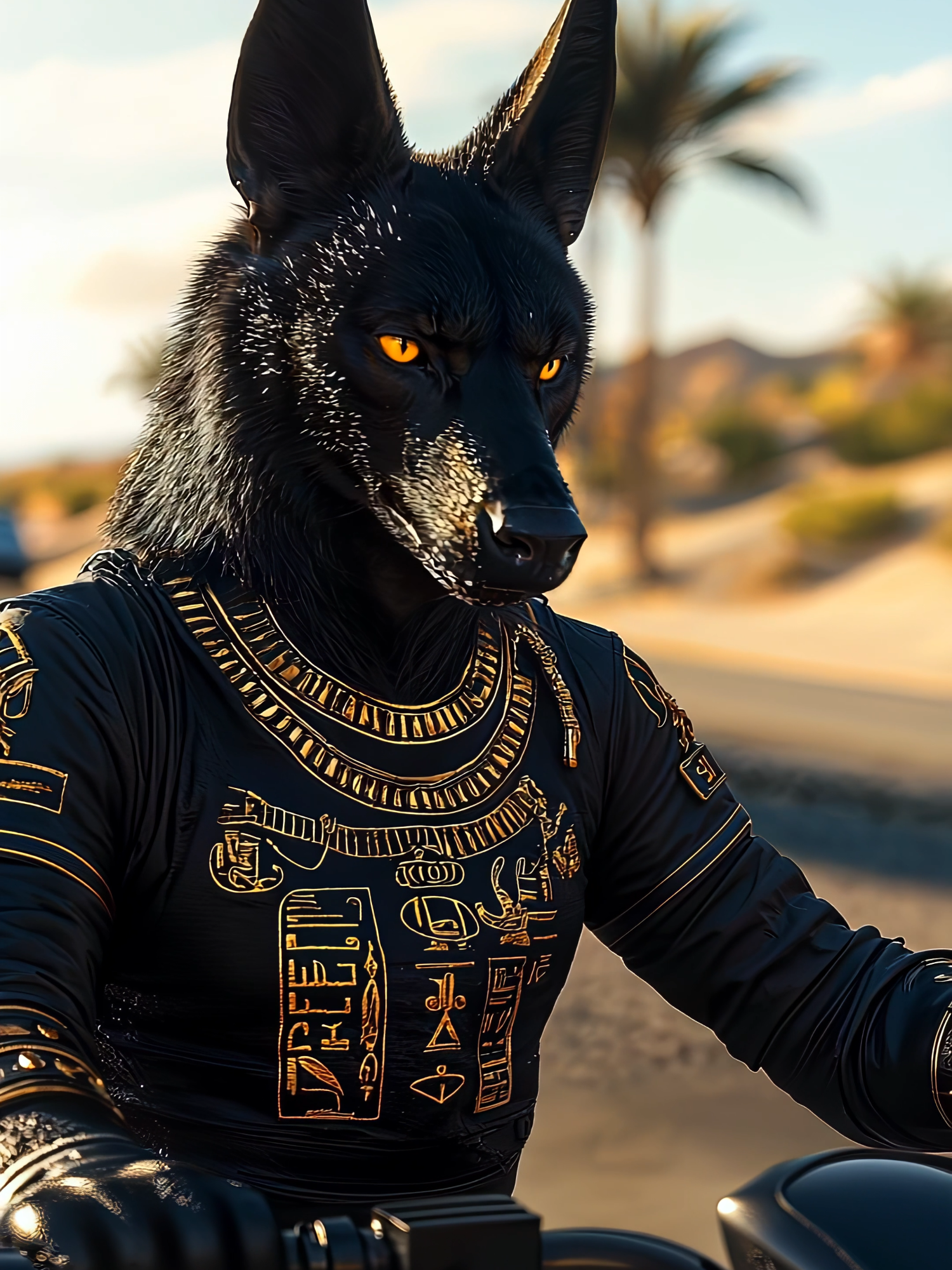 Anubis and bastet in biker club AI Tools Link in Bio #god#movie#cinematic#gods#egyptian#wallpaper4k#anubis#livewallpaper#wallpaper#biker#motorcycle