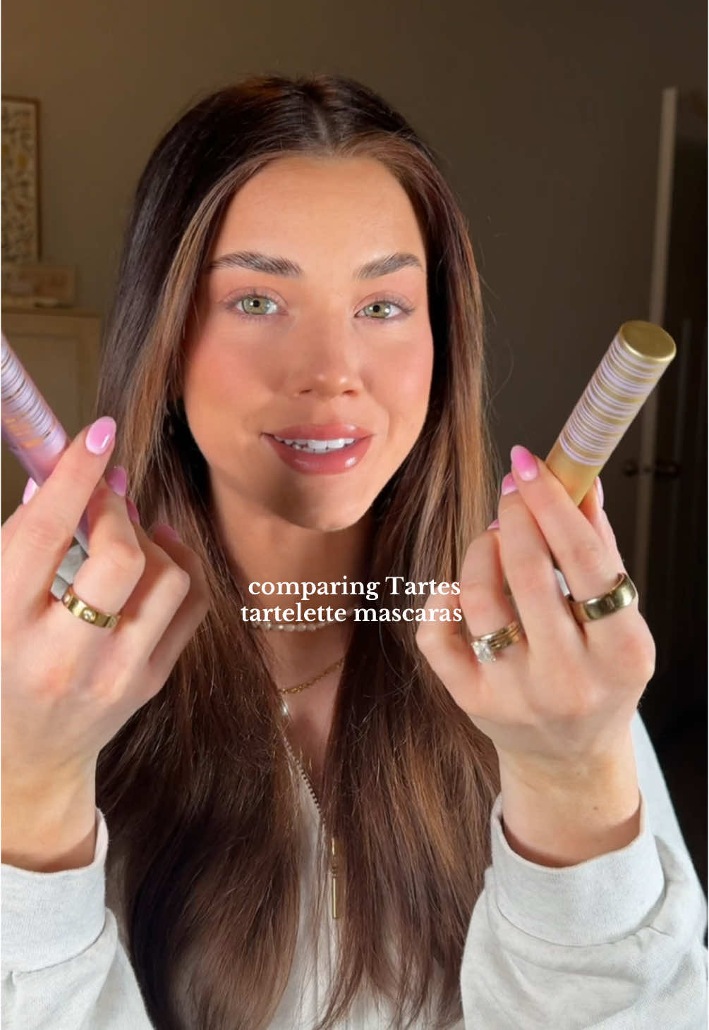 testing my favorite mascaras twin!! Do you see any difference? #tarte #tartelettetubingmascara #tartelettexltubing #mascara #makeupreview #poppi 