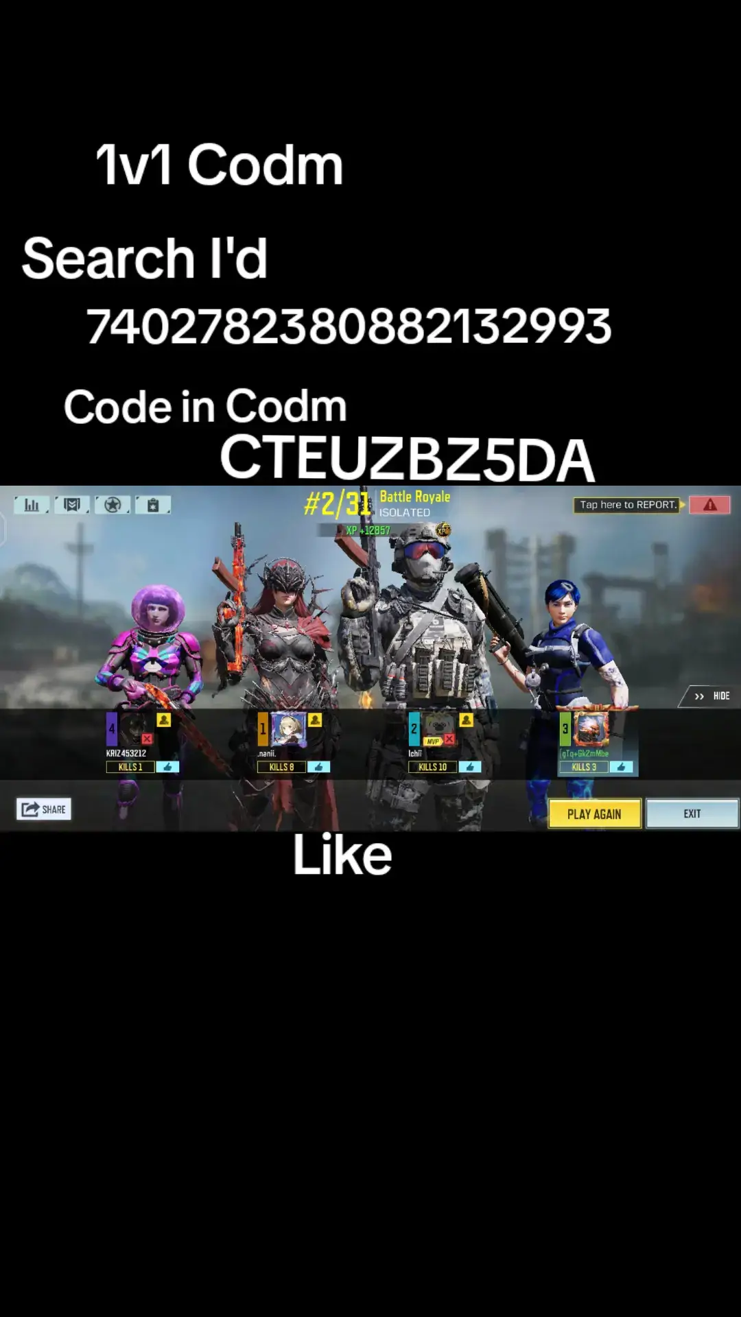 1v1 on codm  Code redemption code