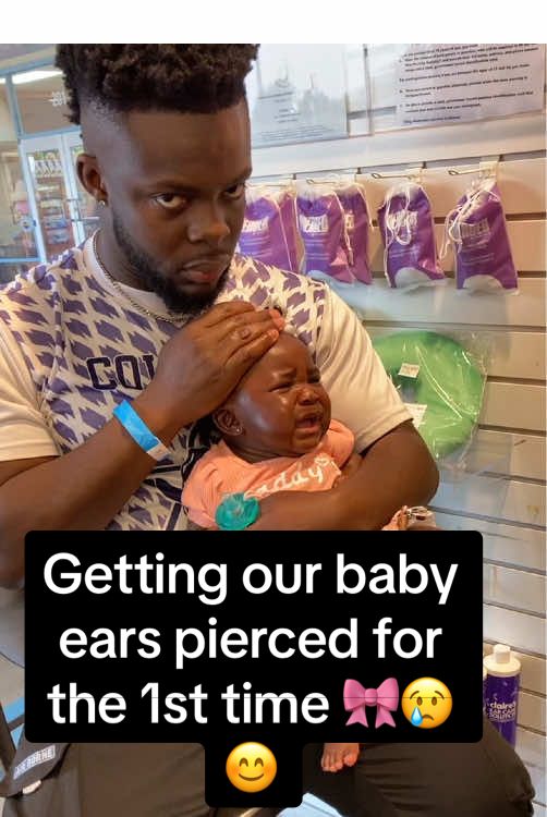 *watch to the end for final result* Dad was more upset than she was! Poor baby 👧🏽🎀#piercings #babygirl #babytok #babiesoftiktok #baby #babies #fypシ #fypage #dadsoftiktok #daddysgirl #infantsoftiktok #cutebaby #dadtok #BlackTikTok #blacklivesmatter #blackgirlmagic #babytiktok #fyppppppppppppppppppppppp #prettygirl #parentsoftiktok #parents #blacktiktokcommunity #blackhistorymonth #girls #daddysgirl #daddydaugther #girldad #girldadtiktok #SuperBowl #2025 @Coach Jacobs 