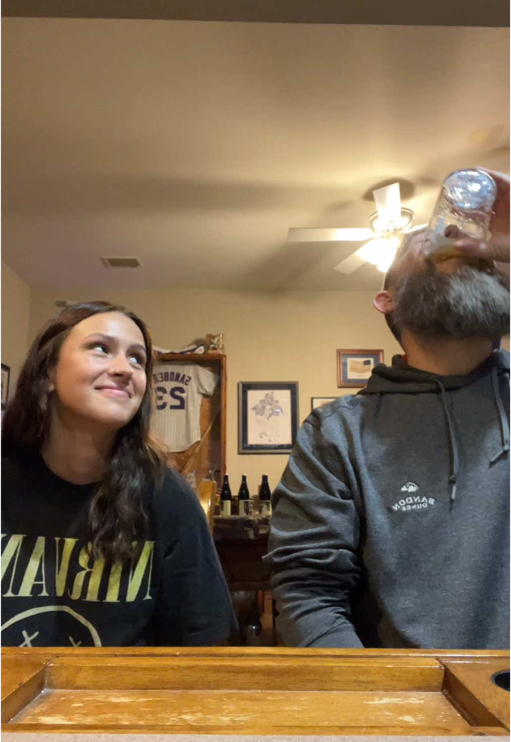 Day 187! #craftbeer #dadjokes #beerchug #fyp #fatherdaughter #dadsoftiktok #soulandspirits #memphis #supersunday #biggame #goteam  