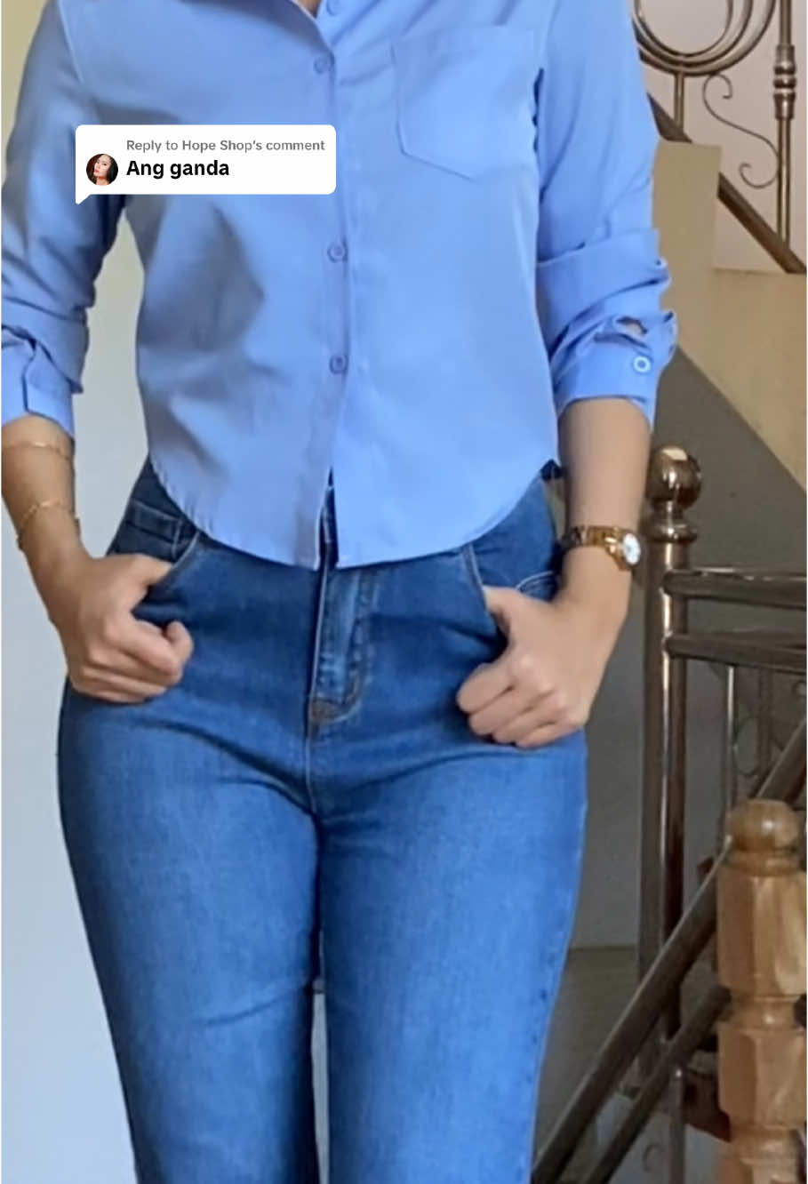 Replying to @Hope Shop affordable blouse na maganda ang quality #longsleeve #blouse #tops #trendy #OOTD 