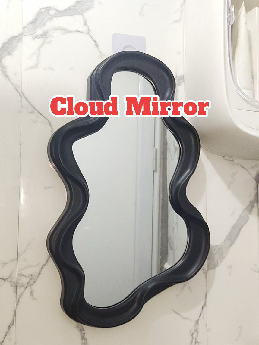 So inlove with this Cloud Mirror on our bathroom😍 #cloudmirror #mirror #aestheticmirror 