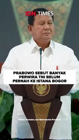 Presiden Prabowo Subianto menggelar pengarahan kepada komandan satuan TNI dari jenderal hingga mayor, di Istana Kepresidenan Bogor. Dalam pidatonya, Prabowo menyebut, masih banyak perwira TNI yang belum pernah datang ke Istana Kepresidenan Bogor. #idntimes #tiktoknews #idntimesnews #tiktokberita #prabowo