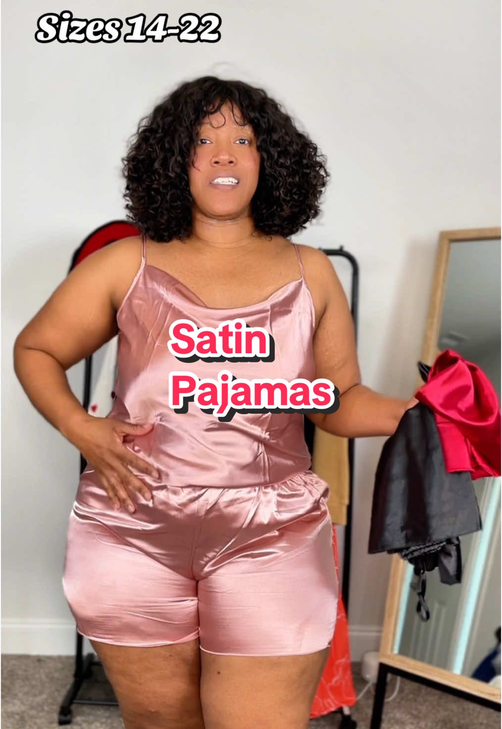 I love these satin pajama sets! Get all three for under $20 #satinpajamas #plussizepajamas #plussizepajamasets #tiktokshopvalentinesday #tiktokshoploveatfirstfind #creatorsearchinsights 