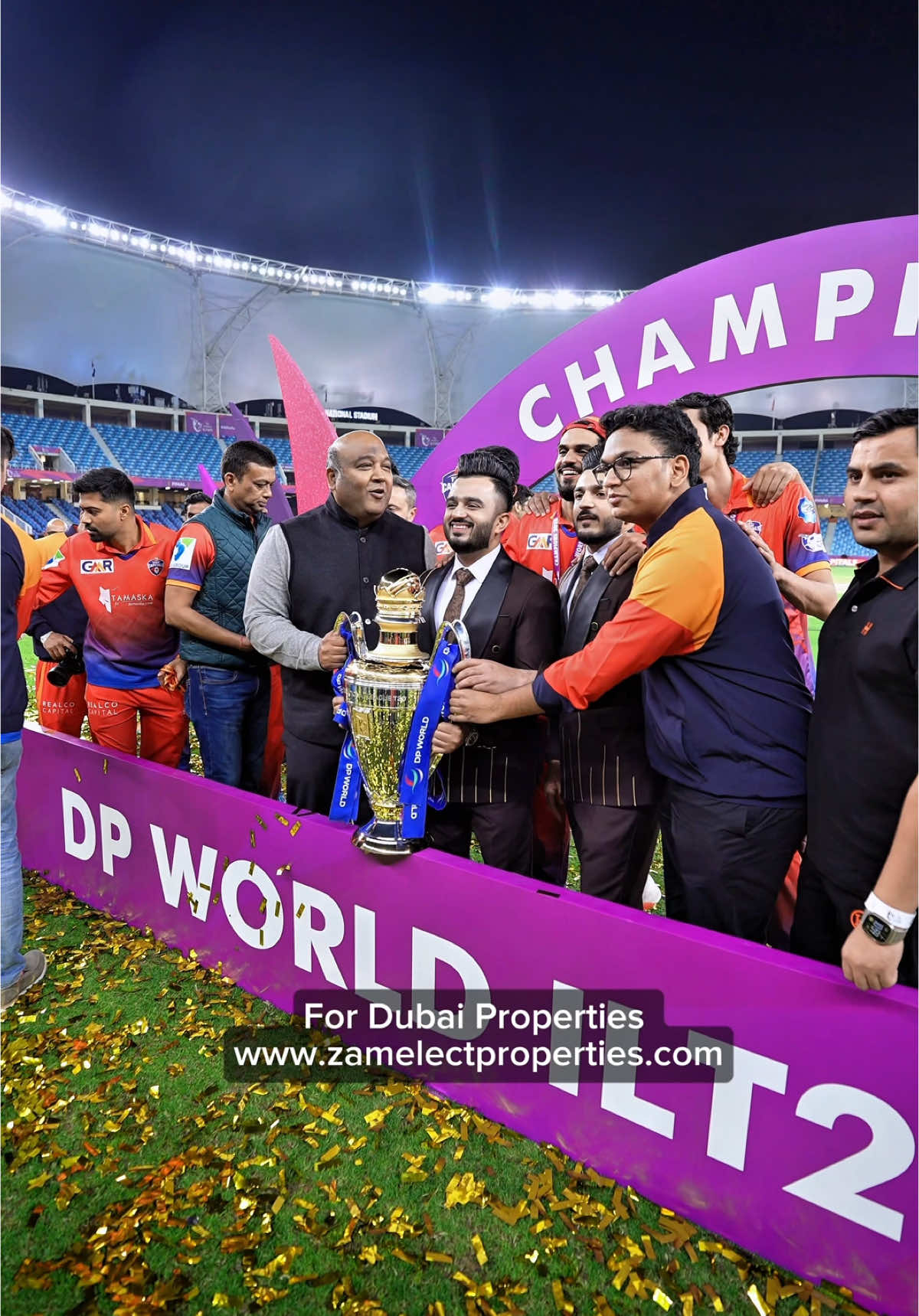 Dp world ilt20 league 2025 🇦🇪 Dubai Capitals Are The Champions  @International League T20 @DubaiStadium #dubaicapitals 