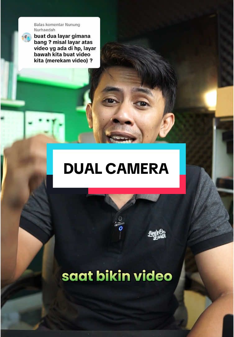 Membalas @Nunung Nurhaedah Cara pakai dual kamera depan dan belakang bersamaan di tiktok #edukasitiktok 