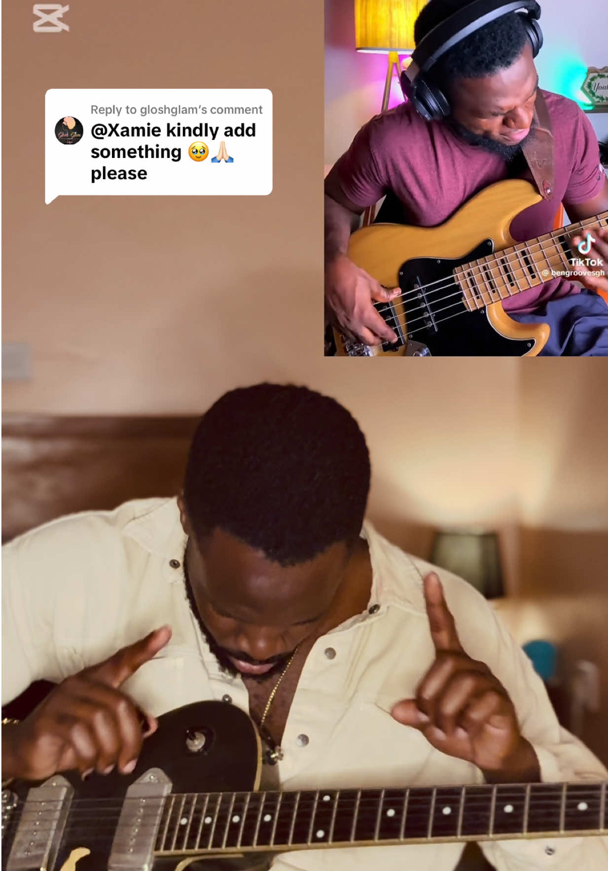 Replying to @gloshglam @KING OF GROOVES 🎸🤴🏽 #viral_video #fyp #fypp #bassguitar #guitartok #venus #serotonin 