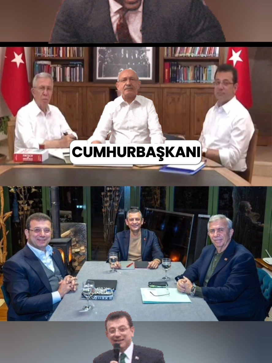 Hele şükür, Cehape'de Anlaşma sağlandı. Haftanın tek günlerinde Ekrem İmamoğlu, Çift günlerinde Mansur yavaş Cumhurbaşkanı olacak. 19 Mayıs, 23 Nisan, 29 Ekim gibi resmi tatillerde ise Özgür Cumhurbaşkanı olacak.  Bay kemal'in Cumhurbaşkanı yardımcılığından eşbaşkanlığa terfi edecek. Vatana millete hayırlı olsun. Gülmeyin yahu, Allah göstermesin çocuğunuz torununuz bunlara benzer.  #chp #cumhurbaşkanı #adayı #mansuryavaş #ekremimamoglu #özgürözel #kemalkılıçdaroğlu 