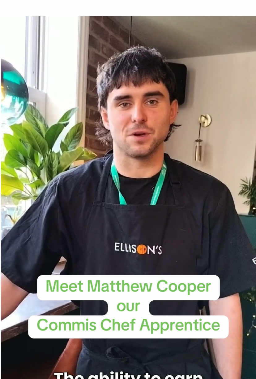 Meet our Apprentice Chef Matthew! Here’s the two main reasons he loves being an apprentice! #naw2025 #apprenticechef #studentchef  @Ellison’s of Low Fell 