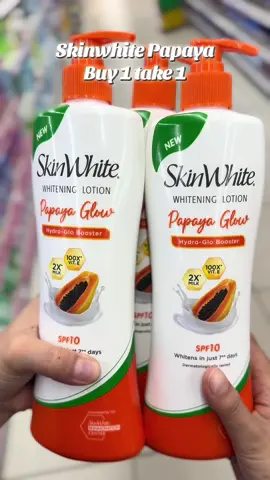 Buy 1 take 1 na tapos ₱145 lang ☺️ sulit!  #skinwhitening #skinwhite #papaya #lotion #beauty #beautytips #skincare #skincareroutine #skincaretips #fyp #foryou #foryoupage 