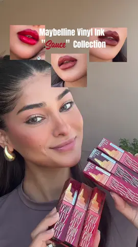sauce for your lips 👄 which ones your fav? 🔥 love thesee 💄 #maybelline #vinylinksauce #superstay #transferproof