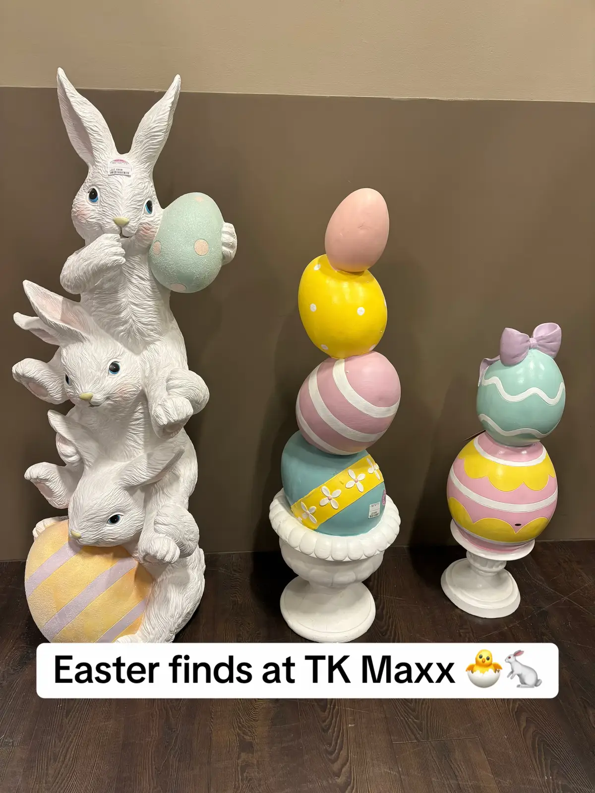 There is some cute stuff in @TK Maxx at the moment!! Easter 🐣  #tkmaxx #easter #finds #bargains #easterbunny #fyp #homedecor #decoration #outsidedecor 