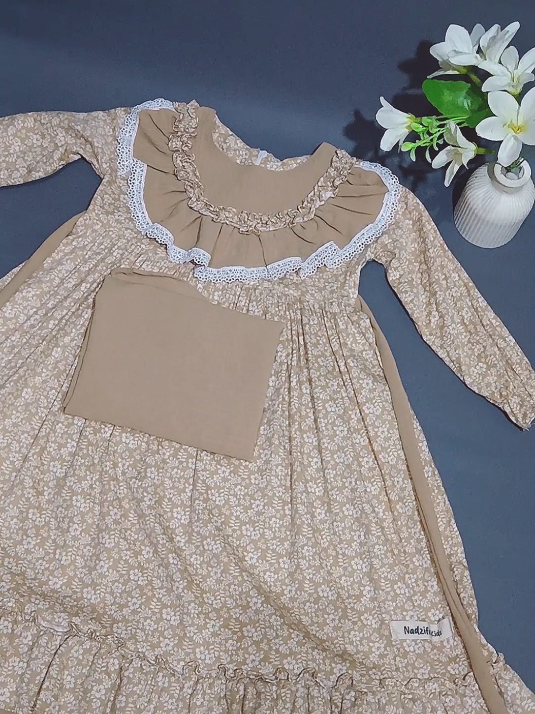 gamis anak kekinian bahan katun Jepang free hijab #gamis #gamiskekinian #anak #lebaran 