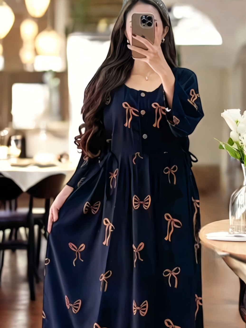Dress Chibi Daster Lengan 3/4 Busui Kancing Bahan Rayon #dress #dresschibi #daster #dasterbusui 